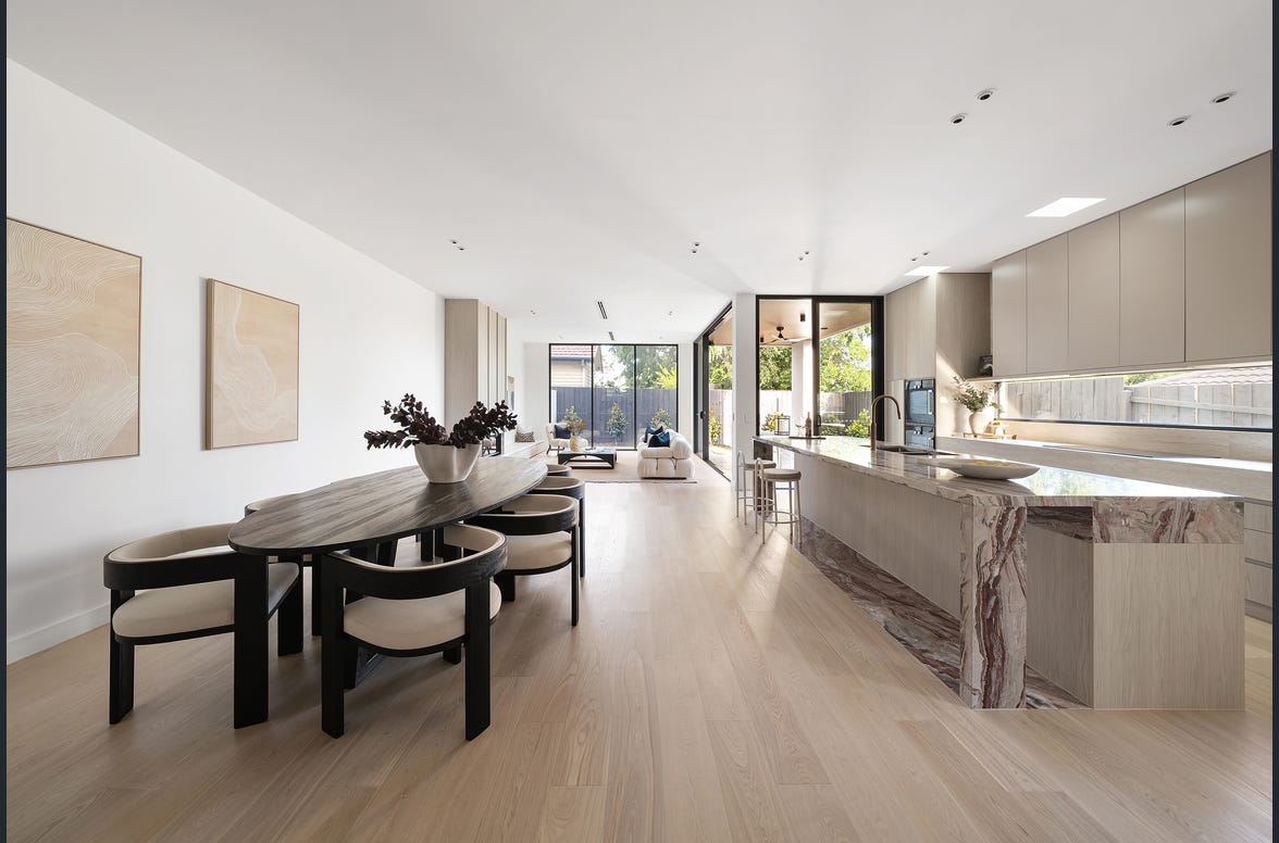 Warm interior with timber flooring
