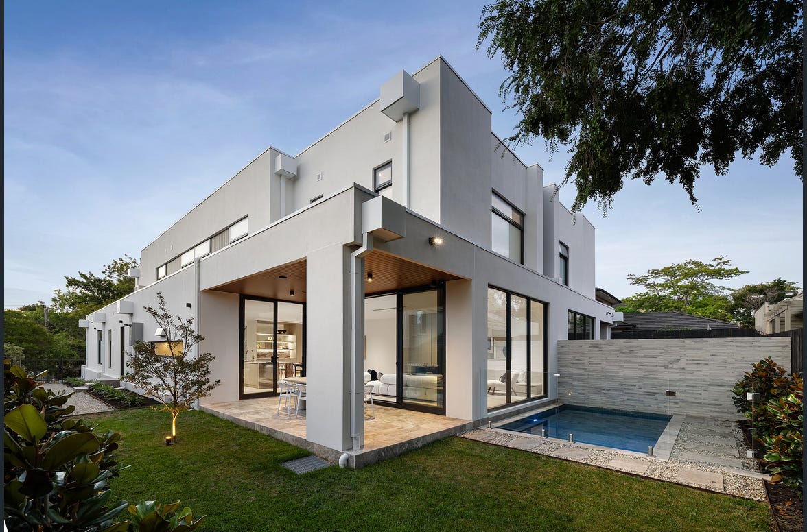 Rear elevation and garden